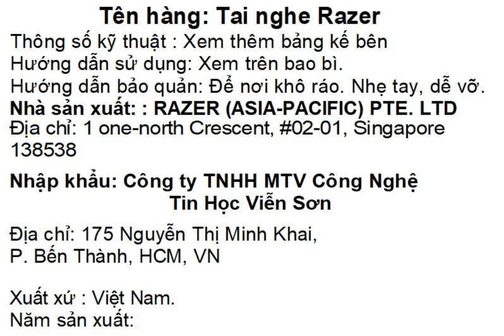 Tai nghe Chụp Tai Gaming Razer BlackShark V2 X Màu Đen