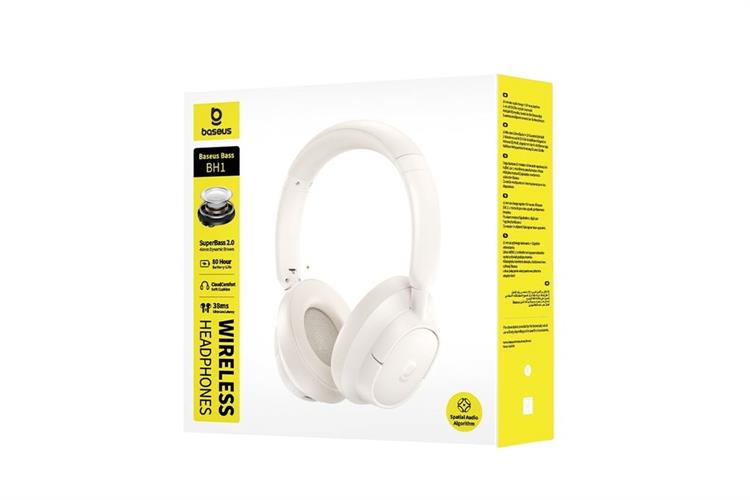 Tai nghe Bluetooth Chụp Tai Baseus Bass BH1 Màu Trắng