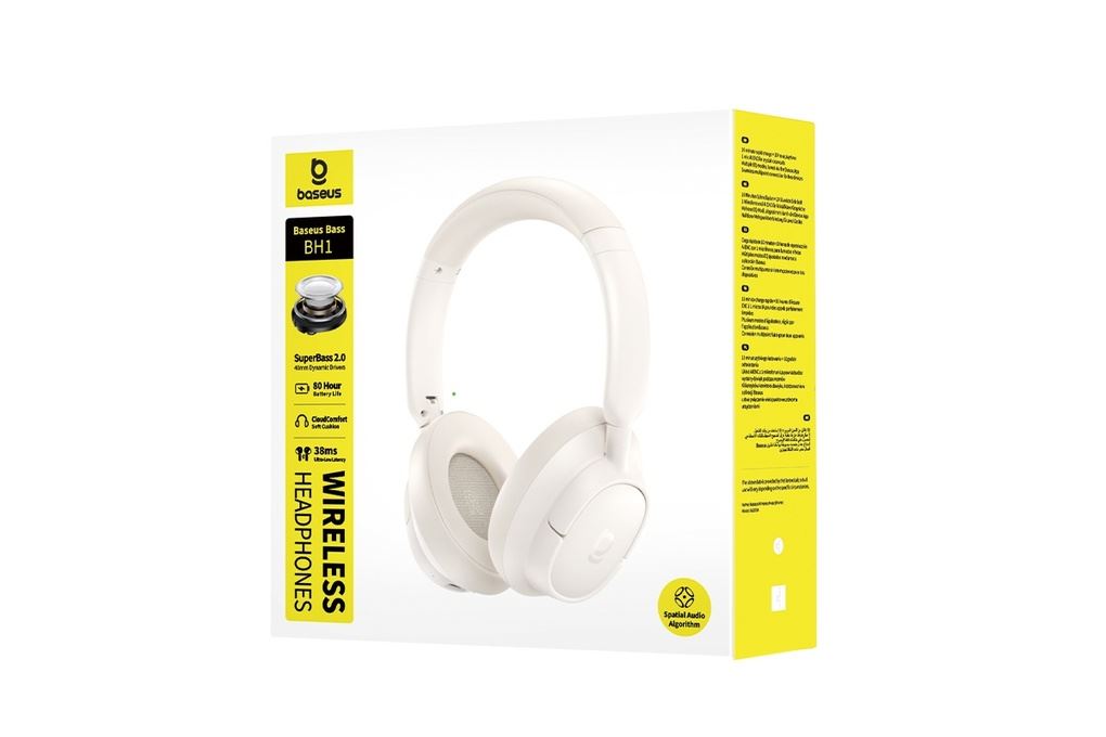 Tai nghe Bluetooth Chụp Tai Baseus Bass BH1 Màu Trắng