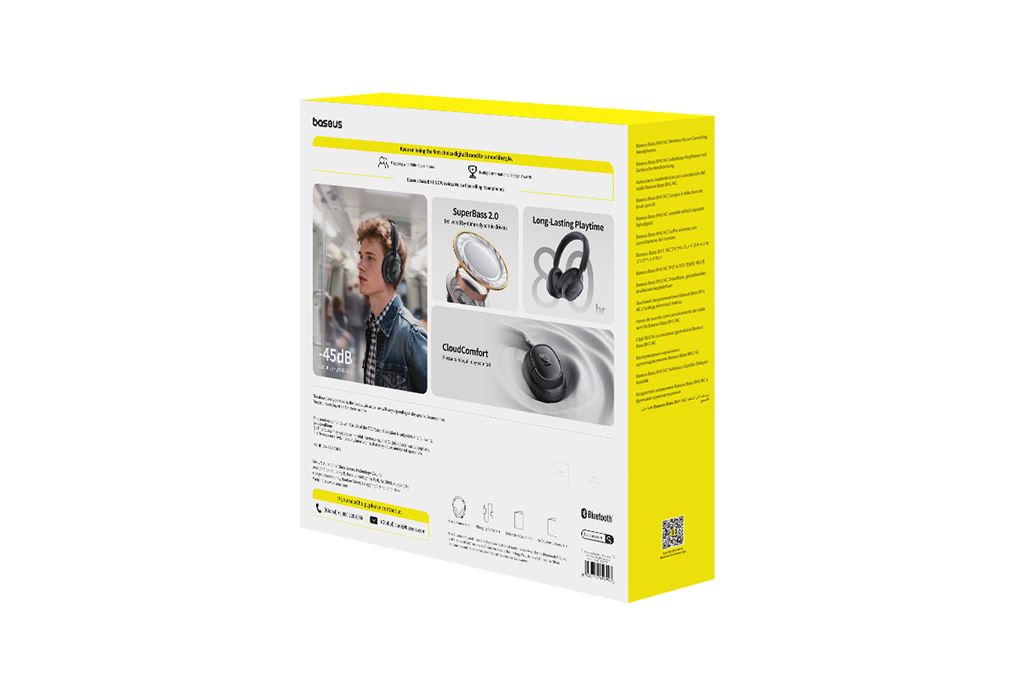 Tai nghe Bluetooth Chụp Tai Baseus Bass BH1 NC Màu Đen