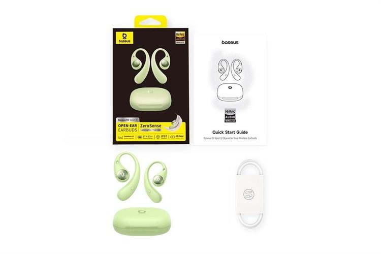 Tai nghe Bluetooth Open-Ear TWS Baseus Eli Sport 2 Màu Xanh lá