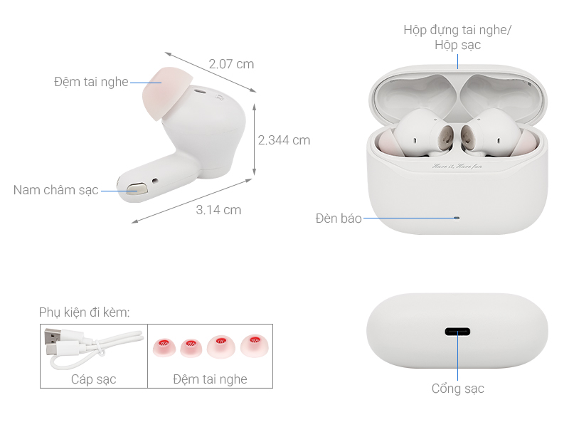 Tai nghe Bluetooth True Wireless Havit TW991 Pro