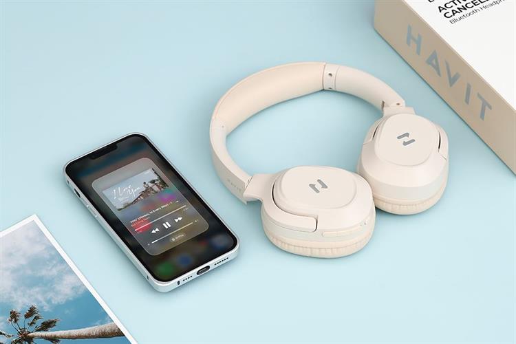 Tai nghe Bluetooth Chụp Tai Havit H612BT Pro Màu Màu be