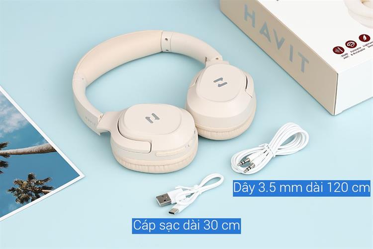 Tai nghe Bluetooth Chụp Tai Havit H612BT Pro Màu Màu be