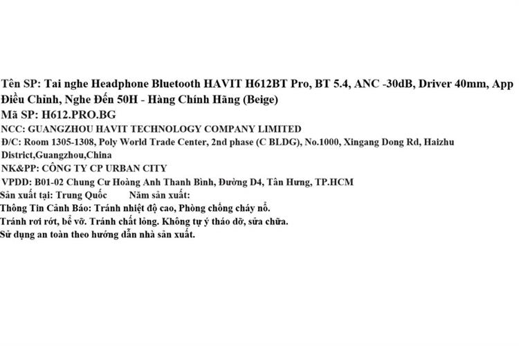 Tai nghe Bluetooth Chụp Tai Havit H612BT Pro Màu Màu be