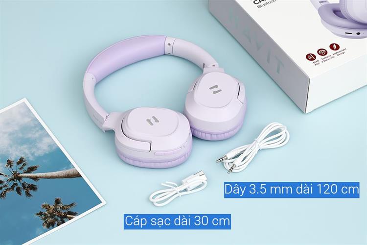 Tai nghe Bluetooth Chụp Tai Havit H612BT Pro Màu Tím