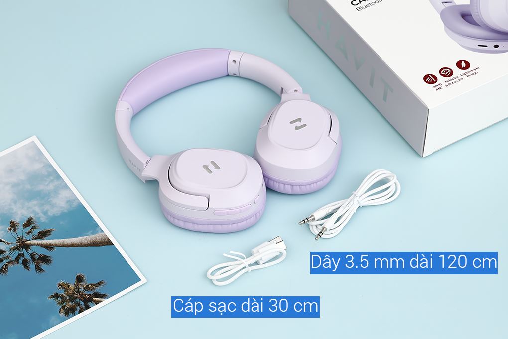 Tai nghe Bluetooth Chụp Tai Havit H612BT Pro Màu Tím