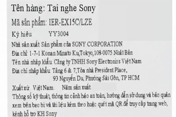 Tai nghe Có dây EP Type C Sony IER-EX15C Màu Xanh Dương