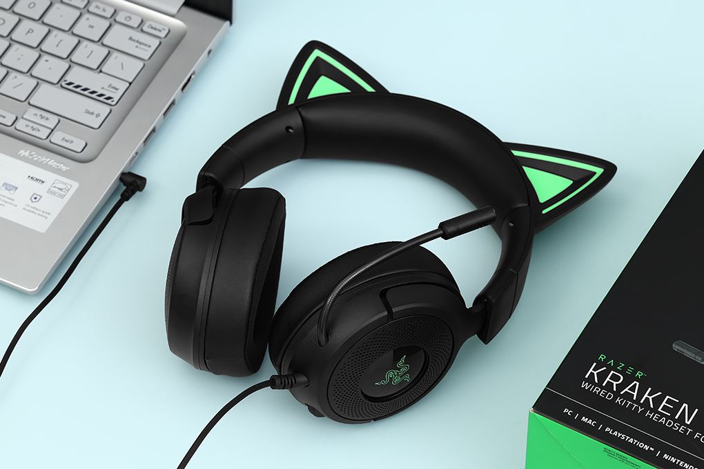 Tai nghe Chụp Tai Gaming Razer Kraken Kitty V3 X Màu Đen