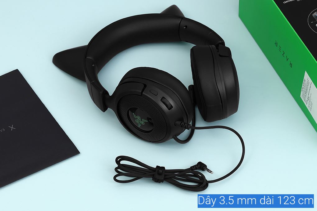 Tai nghe Chụp Tai Gaming Razer Kraken Kitty V3 X Màu Đen