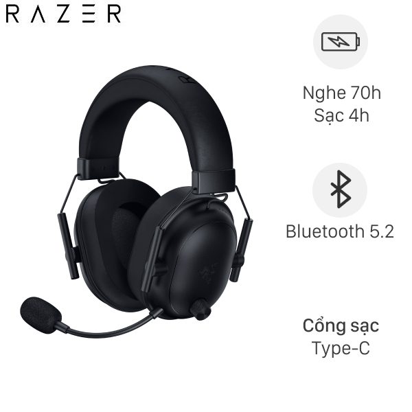 Tai nghe Chụp Tai Gaming Razer BlackShark V2 HyperSpeed