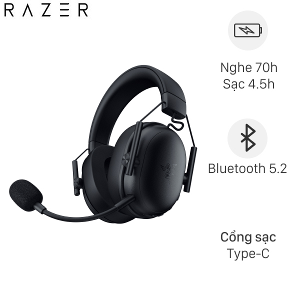 Tai nghe Chụp Tai Gaming Razer BlackShark V3 X HyperSpeed