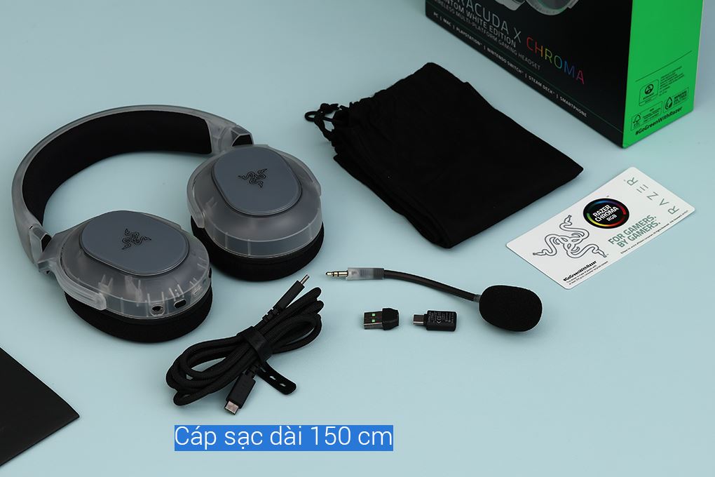 Tai nghe Bluetooth Chụp Tai Razer Barracuda X Chroma Phantom Trắng - 5