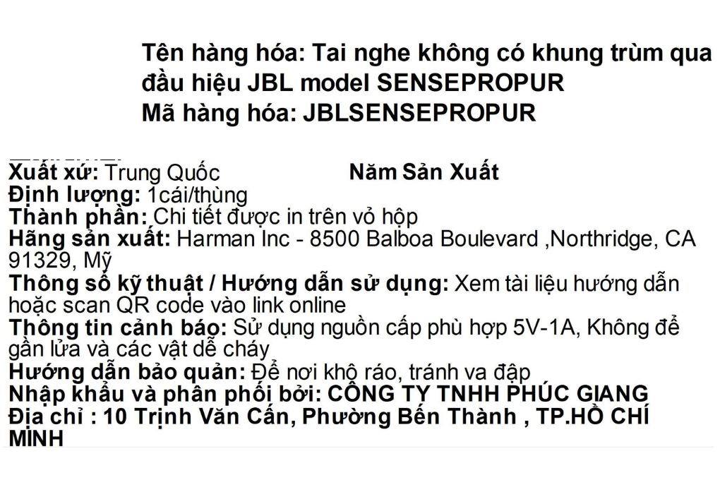 Tai nghe Bluetooth Open-Ear OWS JBL Sense Pro Màu Tím