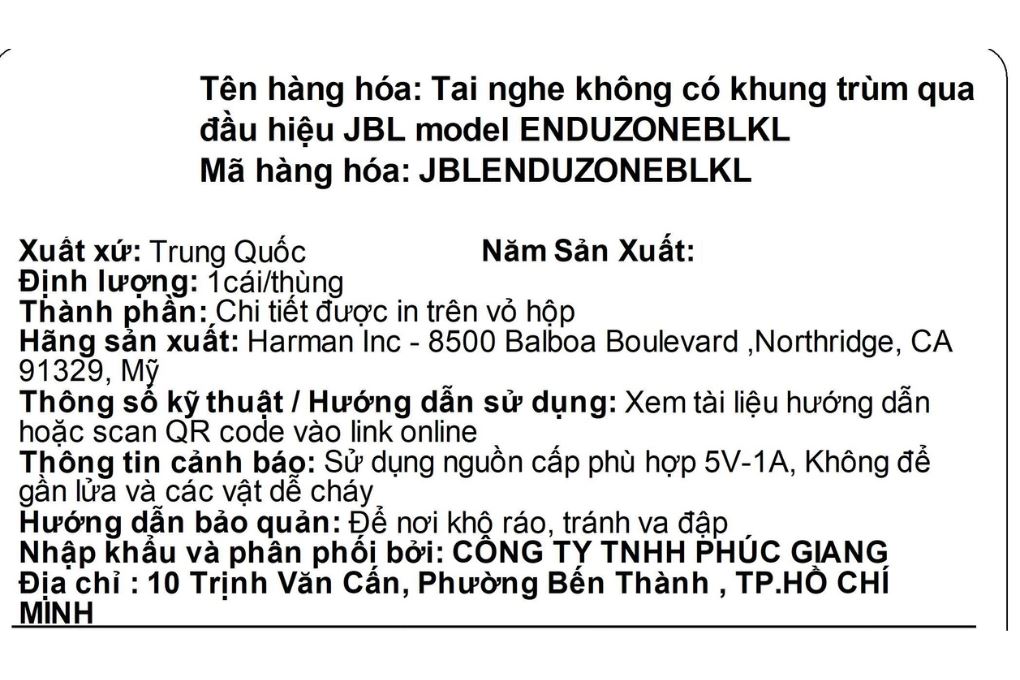 Tai nghe Bluetooth Open-Ear OWS JBL Endurance Zone Màu Đen