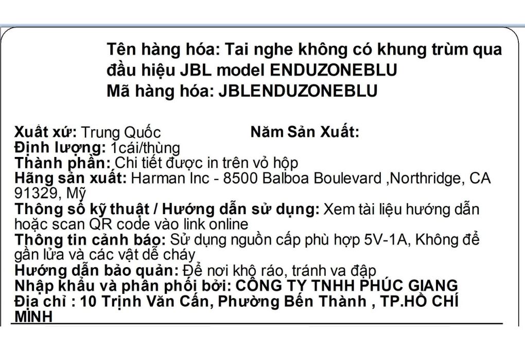 Tai nghe Bluetooth Open-Ear OWS JBL Endurance Zone Màu Xanh Dương