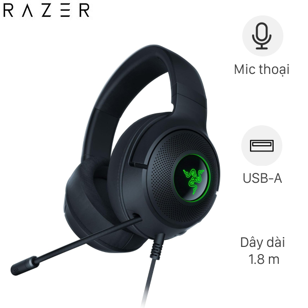 Tai nghe Chụp Tai Gaming USB Razer Kraken Kitty V3 X