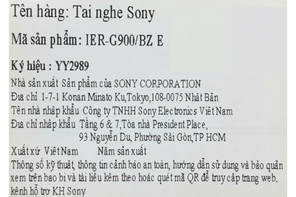 Tai nghe Có Dây Gaming EP Sony INZONE E9 IER-G900 Màu Đen