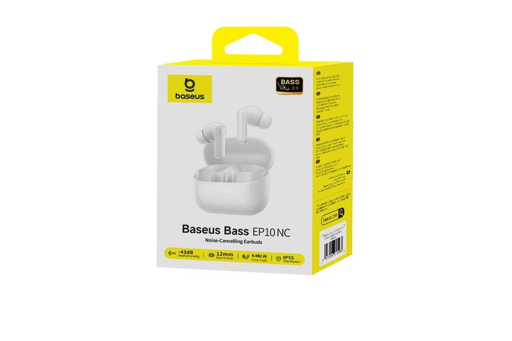 Tai nghe Bluetooth True Wireless Baseus Bass EP10 NC Màu Trắng