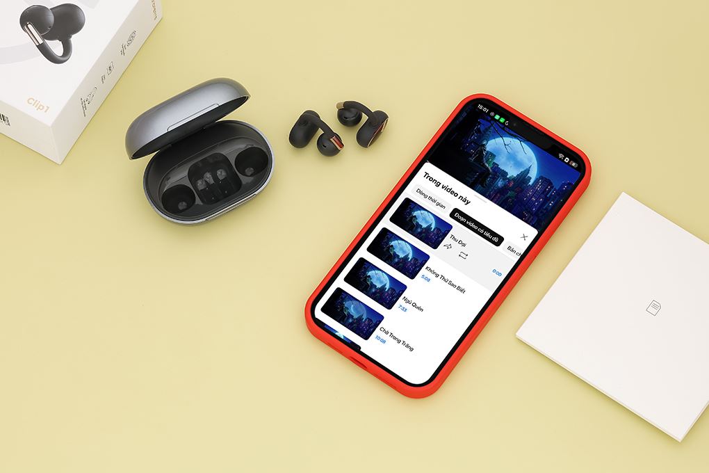 Tai nghe Bluetooth Open-Ear OWS SoundPeats Clip 1 Màu Đen