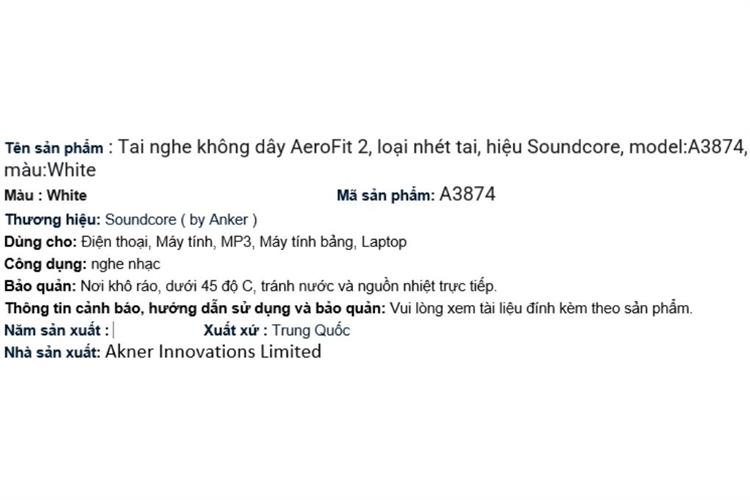 Tai nghe Bluetooth Open-Ear OWS Soundcore AeroFit 2 A3874 Màu Trắng