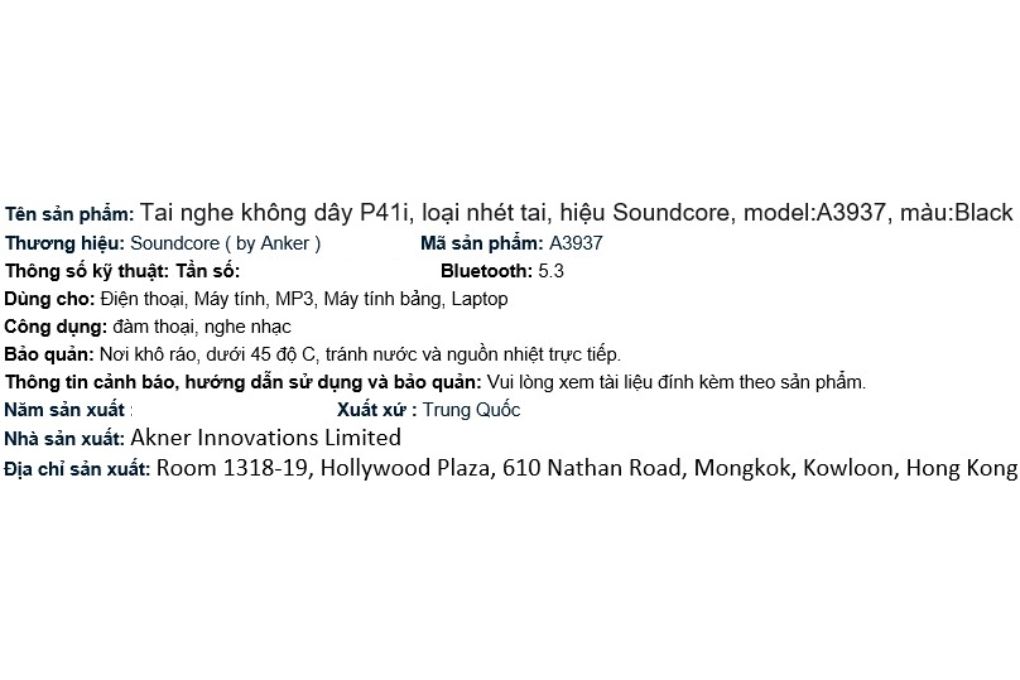 Tai nghe Bluetooth True Wireless Soundcore P41i A3937 - 5