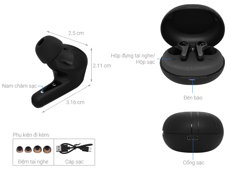 Tai nghe Bluetooth True Wireless SoundPeats C30