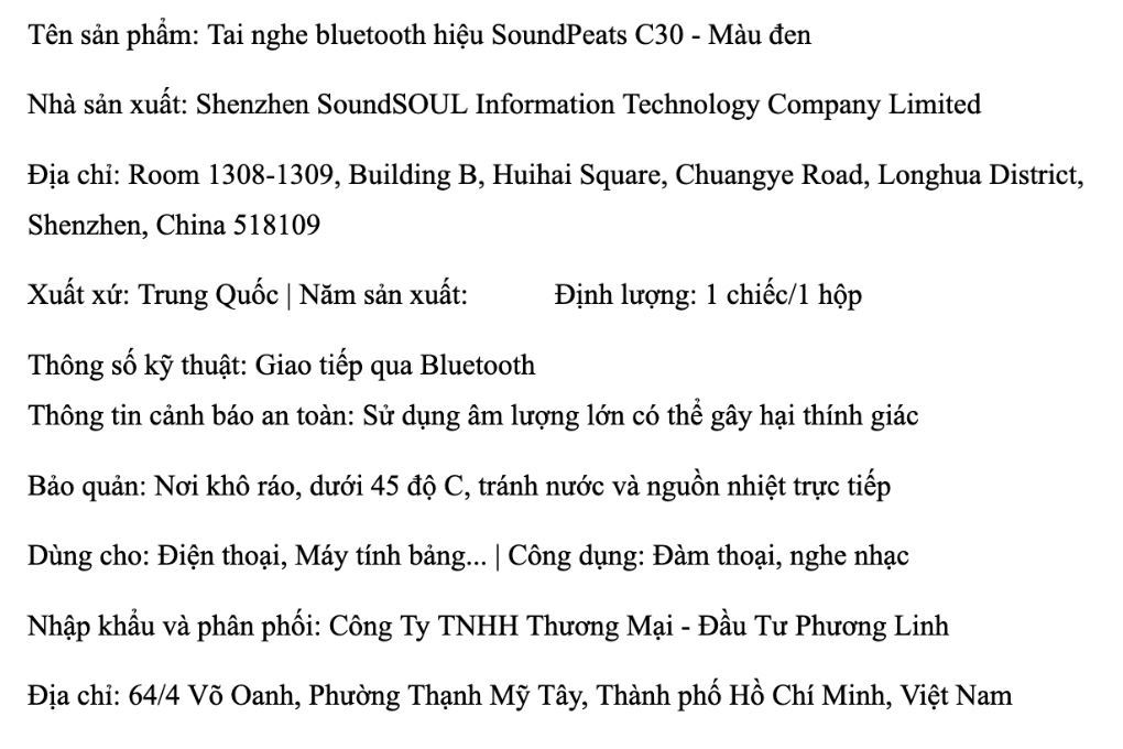 Tai nghe Bluetooth True Wireless SoundPeats C30 - 16