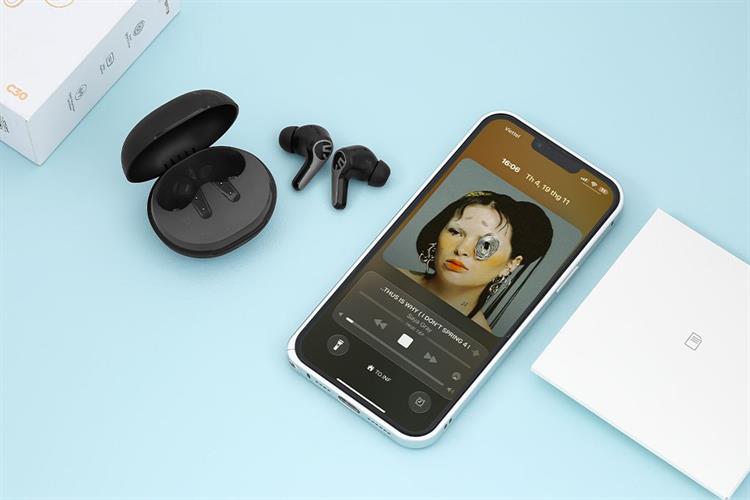 Tai nghe Bluetooth True Wireless SoundPeats C30 Màu Đen