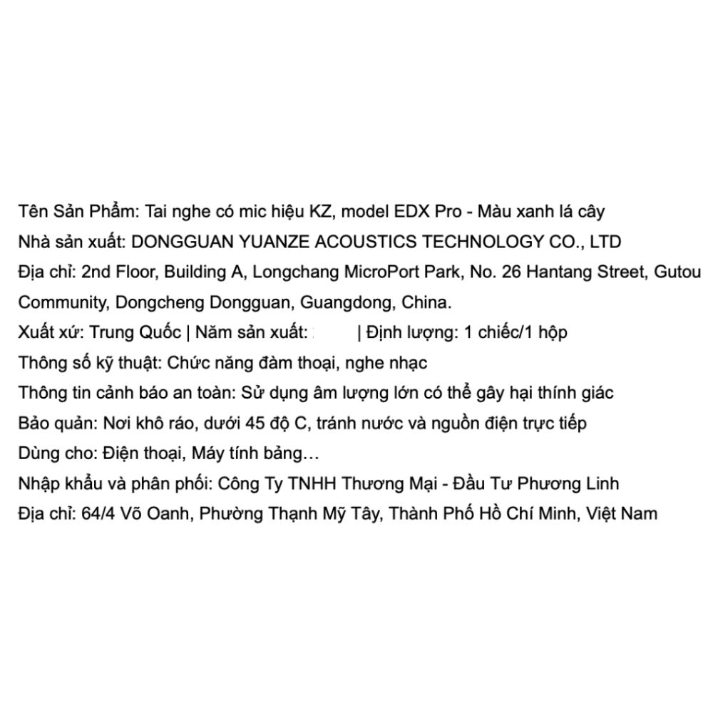 Tai nghe Có dây KZ EDX Pro - Xanh Màu Xanh lá nhạt