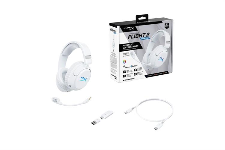 Tai nghe Bluetooth Chụp Tai Gaming HP HyperX Cloud Flight 2 B5VC Màu Trắng