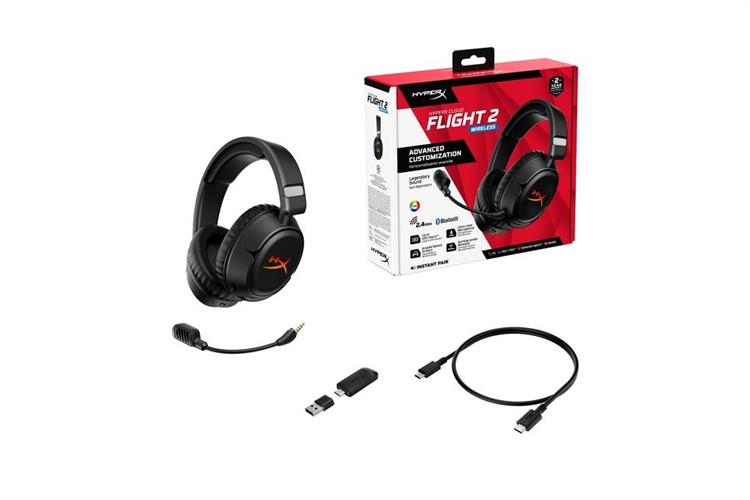 Tai nghe Bluetooth Chụp Tai Gaming HP HyperX Cloud Flight 2 B5VC Màu Đen