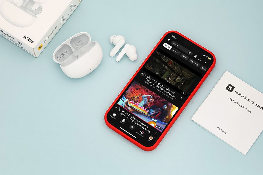 Tai nghe Bluetooth True Wireless realme TechLife Buds Màu Trắng