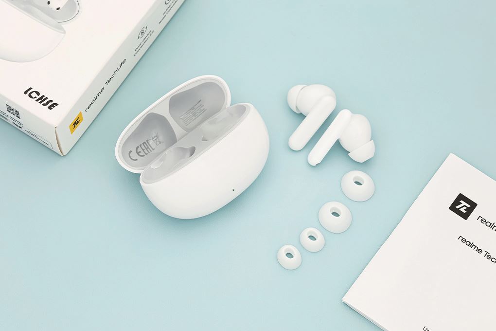 Tai nghe Bluetooth True Wireless realme TechLife Buds Màu Trắng