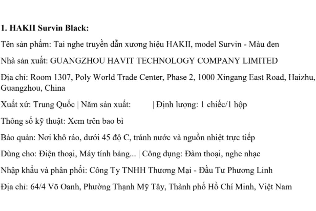 Tai nghe Bluetooth truyền xương Havit Hakii Survin Màu Đen