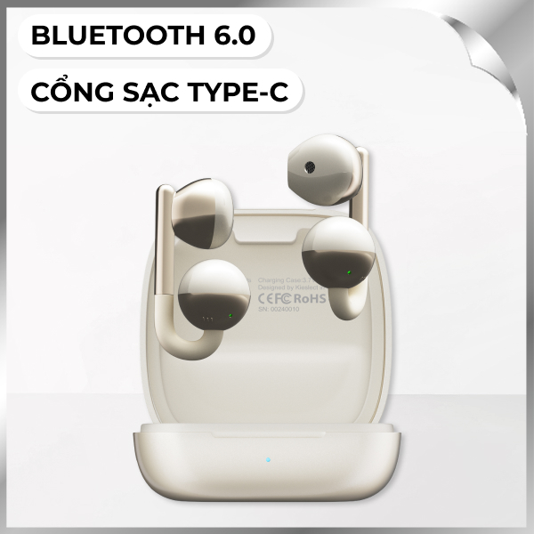 Tai nghe Bluetooth True Wireless Kieslect Ora Earring Pods - Vàng