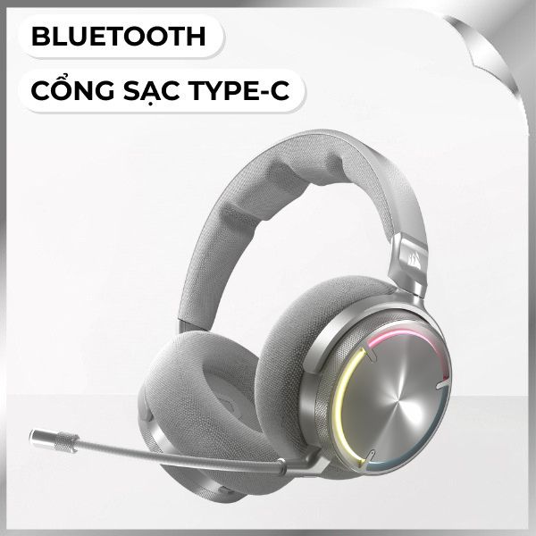 Tai nghe Bluetooth Chụp Tai Corsair Virtuoso MAX Silver/CA-9011373-WW