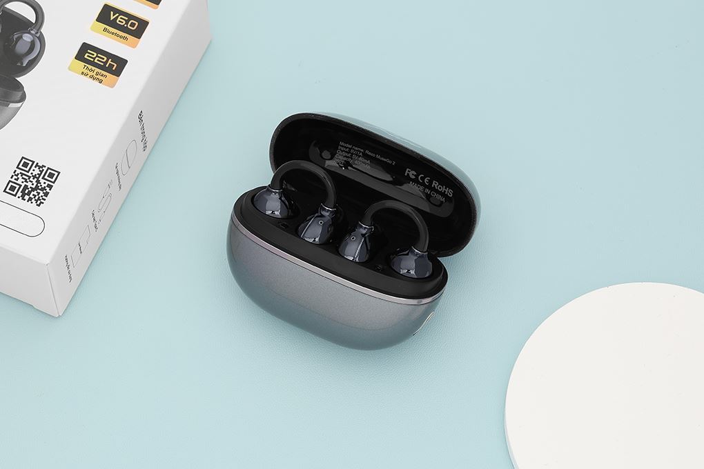 Tai nghe Bluetooth Open-Ear OWS Rezo MuseGo 2 Màu Xám