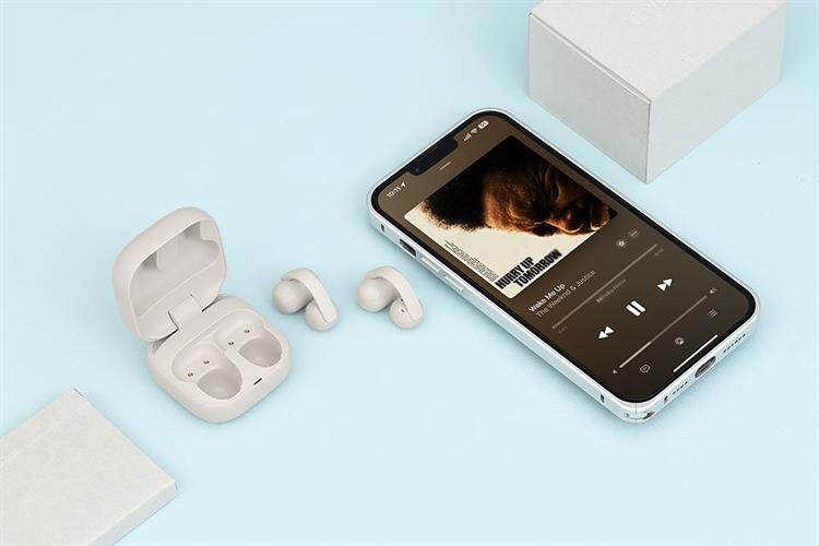 Tai nghe Bluetooth Open-Ear OWS Sony Clip WF-LC900 Màu Kem