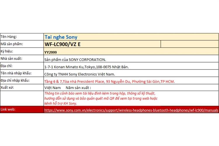 Tai nghe Bluetooth True Wireless Sony Clip WF-LC900 Màu Tím
