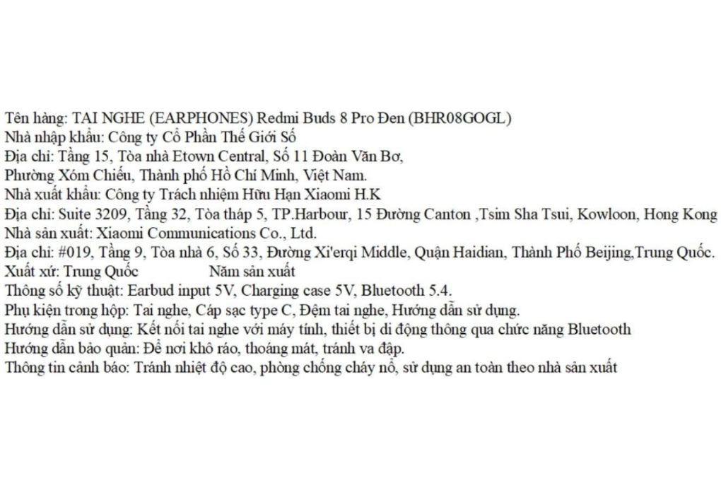 Tai nghe Bluetooth True Wireless Xiaomi Redmi Buds 8 Pro - 8