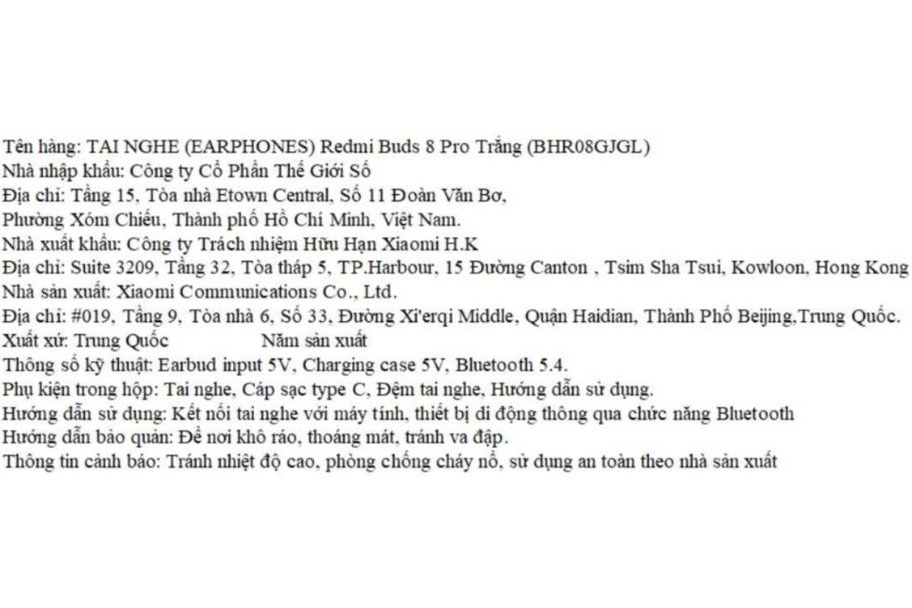 Tai nghe Bluetooth True Wireless Xiaomi Redmi Buds 8 Pro - 8