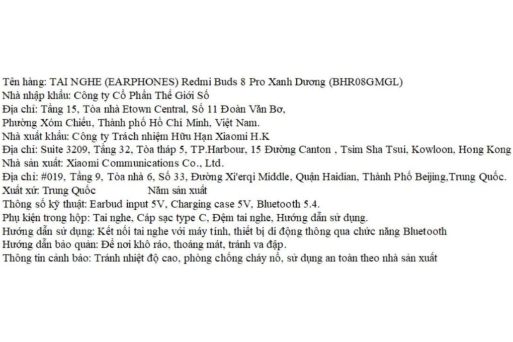 Tai nghe Bluetooth True Wireless Xiaomi Redmi Buds 8 Pro - 8