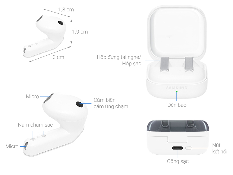 Tai nghe Bluetooth True Wireless Samsung Galaxy Buds4 R540N