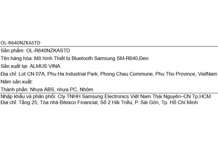 Tai nghe Bluetooth True Wireless Samsung Galaxy Buds4 Pro R640N Màu Đen