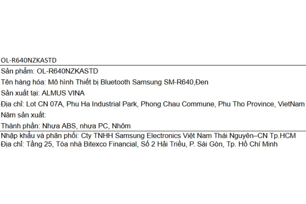 Tai nghe Bluetooth True Wireless Samsung Galaxy Buds4 Pro R640N Màu Đen