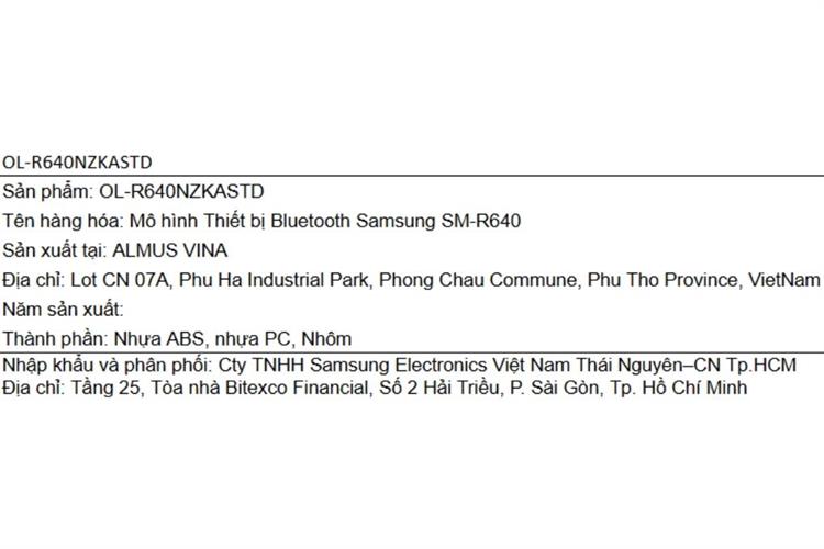 Tai nghe Bluetooth True Wireless Samsung Galaxy Buds4 Pro R640N Màu Đen