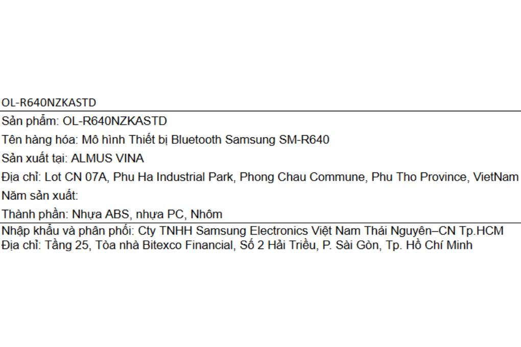 Tai nghe Bluetooth True Wireless Samsung Galaxy Buds4 Pro R640N Màu Đen