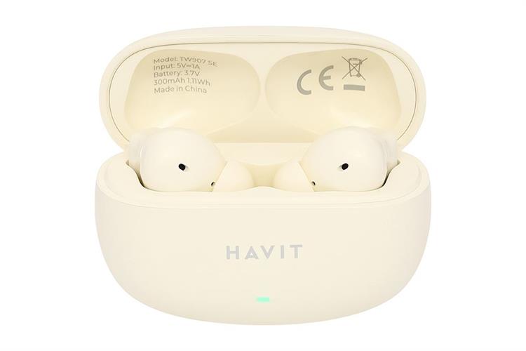 Tai nghe Bluetooth True Wireless Havit TW907 SE Màu Màu be