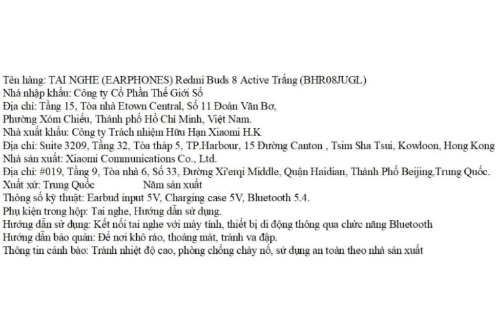 Tai nghe Bluetooth True Wireless Xiaomi Redmi Buds 8 Active - 9
